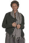 bolero jacket in washed chevron of wool, polyamide and viscose - MARC LE BIHAN 