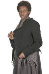 bolero jacket in washed chevron of wool, polyamide and viscose - MARC LE BIHAN 