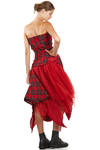 two-piece 'sculpture' dress in wool tartan, silk tulle and cupro base - MARC LE BIHAN 