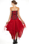 two-piece 'sculpture' dress in wool tartan, silk tulle and cupro base - MARC LE BIHAN 