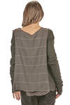 hip length flared top in wool, viscose, polyamide, elastane and cupro - MARC LE BIHAN 