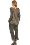 hip length flared top in wool, viscose, polyamide, elastane and cupro - MARC LE BIHAN 