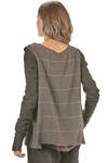 hip length flared top in wool, viscose, polyamide, elastane and cupro - MARC LE BIHAN 