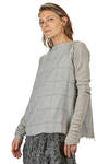 hip length flared top in wool, viscose, polyamide, elastane and cupro - MARC LE BIHAN 