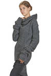 long sweater in honeycomb knit of acrylic, wool, alpaca, cotton and polyester - MARC LE BIHAN 