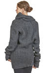 long sweater in honeycomb knit of acrylic, wool, alpaca, cotton and polyester - MARC LE BIHAN 