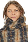 maglia ampia e asimmetrica in maglia mouflon di mohair, lana e nylon a check - MARC LE BIHAN 