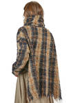 maglia ampia e asimmetrica in maglia mouflon di mohair, lana e nylon a check - MARC LE BIHAN 