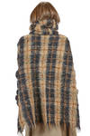 maglia ampia e asimmetrica in maglia mouflon di mohair, lana e nylon a check - MARC LE BIHAN 
