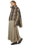 maglia ampia e asimmetrica in maglia mouflon di mohair, lana e nylon a check - MARC LE BIHAN 