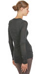 t-shirt lunga e stretta in jersey leggero di viscosa, lana ed elastan - MARC LE BIHAN 