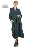 long and wide dress in washed melange wool gauze - DANIELA GREGIS 