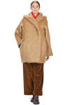 cappotto ampio, al ginocchio, in mouflon di mohair, lama e poliammide - DANIELA GREGIS 