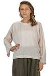 camicia al fianco, ampia, in garza di cachemire lavato - DANIELA GREGIS 