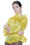short and slim sweater in nuno felt of silk chiffon and merino wool - EMANUELA ROVIDA 