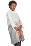 long sweater in nuno felt of silk chiffon and merino wool - EMANUELA ROVIDA 