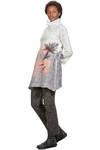 long sweater in nuno felt of silk chiffon and merino wool - EMANUELA ROVIDA 