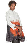long sweater in nuno felt of silk chiffon and merino wool - EMANUELA ROVIDA 