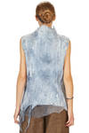 hip length vest in nuno-felt of silk organza, merino wool and tussah silk - EMANUELA ROVIDA 