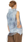 hip length vest in nuno-felt of silk organza, merino wool and tussah silk - EMANUELA ROVIDA 