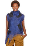 hip length vest in nuno-felt of silk organza, merino wool and tussah silk - EMANUELA ROVIDA 