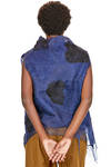 hip length vest in nuno-felt of silk organza, merino wool and tussah silk - EMANUELA ROVIDA 