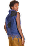 hip length vest in nuno-felt of silk organza, merino wool and tussah silk - EMANUELA ROVIDA 