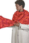 long and wide scarf in nuno-felt of margilan silk, merino wool and mulberry silk - EMANUELA ROVIDA 