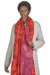 long and wide scarf in nuno-felt of margilan silk, merino wool and mulberry silk - EMANUELA ROVIDA 