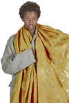 long and wide scarf in nuno-felt of margilan silk, merino wool and mulberry silk - EMANUELA ROVIDA 