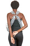 short 'sculpture' waistcoat made of tubular and transparent polyester tapes - NOIR KEI NINOMIYA 