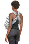 short 'sculpture' waistcoat made of tubular and transparent polyester tapes - NOIR KEI NINOMIYA 