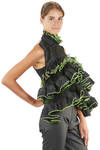 'sculpture' top / vest in polyester organza on polyester mesh - NOIR KEI NINOMIYA 