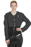 hip length jacket, soft, in vintage virgin wool gauze and in washed viscose and cotton velvet - ARCHIVIO J. M. RIBOT 