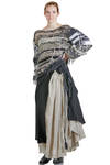 maglia al fianco, ampia, in maglia lavorata a mano con un mix di lane vintage - ARCHIVIO J. M. RIBOT 