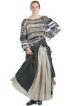 maglia al fianco, ampia, in maglia lavorata a mano con un mix di lane vintage - ARCHIVIO J. M. RIBOT 