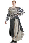 maglia al fianco, ampia, in maglia lavorata a mano con un mix di lane vintage - ARCHIVIO J. M. RIBOT 