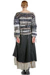 hip-length sweater, wide, in hand-knitted knit with a mix of vintage wool - ARCHIVIO J. M. RIBOT 