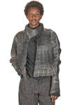 short 'sculpture' jacket in handmade wool and silk nuno-felt - AGOSTINA ZWILLING 