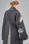 over the knee 'sculpture' coat in handmade wool and silk nuno-felt - over the knee 'sculpture' coat in handmade wool and silk nuno-felt - AGOSTINA ZWILLING 