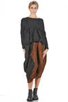 below-the-knee 'sculpture' skirt in soft wool and silk nuno-felt - AGOSTINA ZWILLING 
