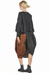 below-the-knee 'sculpture' skirt in soft wool and silk nuno-felt - AGOSTINA ZWILLING 