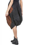 below-the-knee 'sculpture' skirt in soft wool and silk nuno-felt - AGOSTINA ZWILLING 