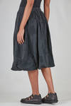 wide knee-length skirt in washed doubled cotton jacquard - AEQUAMENTE 