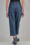 relaxed trousers in jeans-like washed cotton, hemp and elastane - AEQUAMENTE 