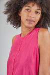 wide hip-length top in washed silk khadi - AEQUAMENTE 