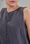 wide hip-length top in washed silk khadi - AEQUAMENTE 