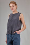 wide hip-length top in washed silk khadi - AEQUAMENTE 