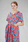 abito lungo e ampio in liberty di cotone londinese con fantasia floreale multicolor - DANIELA GREGIS 