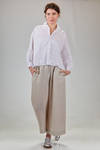 camicia al fianco, ampia, in satin lavato di cotone a mano seta - DANIELA GREGIS 